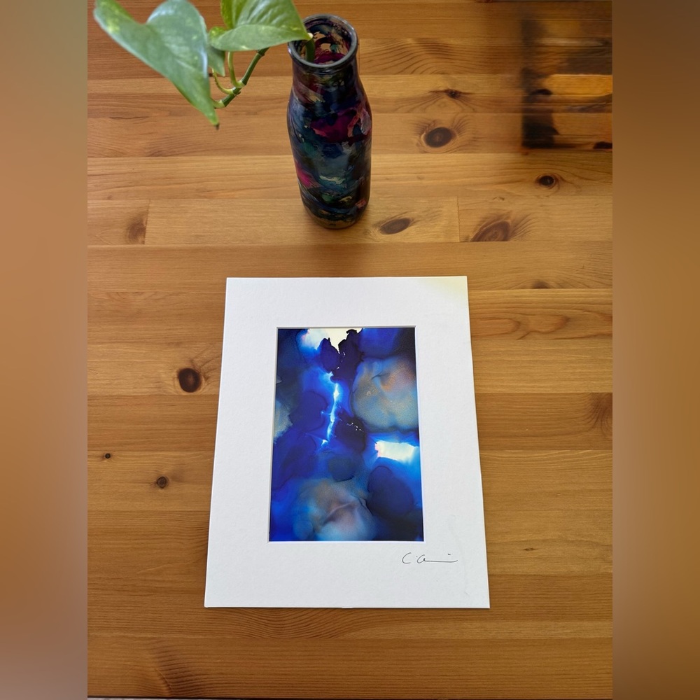 New Original Signed Artwork Alcohol Ink on Paper